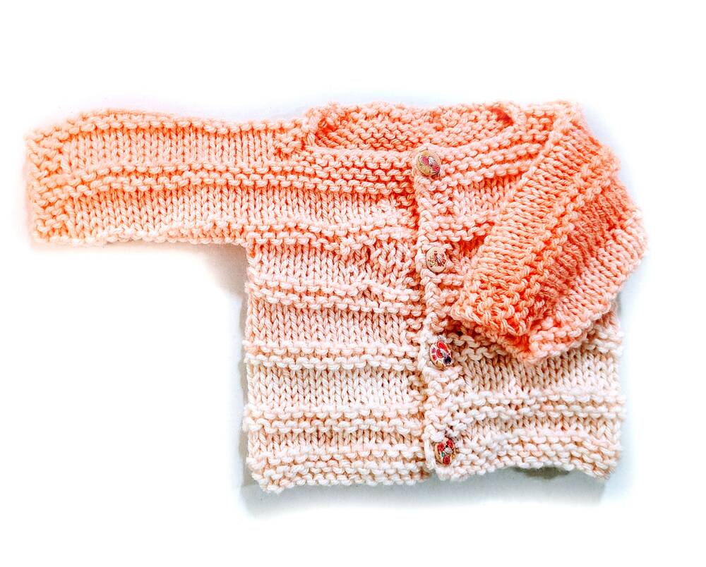 KSS Medium Weight Knitted Apricot Sweater/Jacket (9 Months)SW-1017 KSS-SW-1017